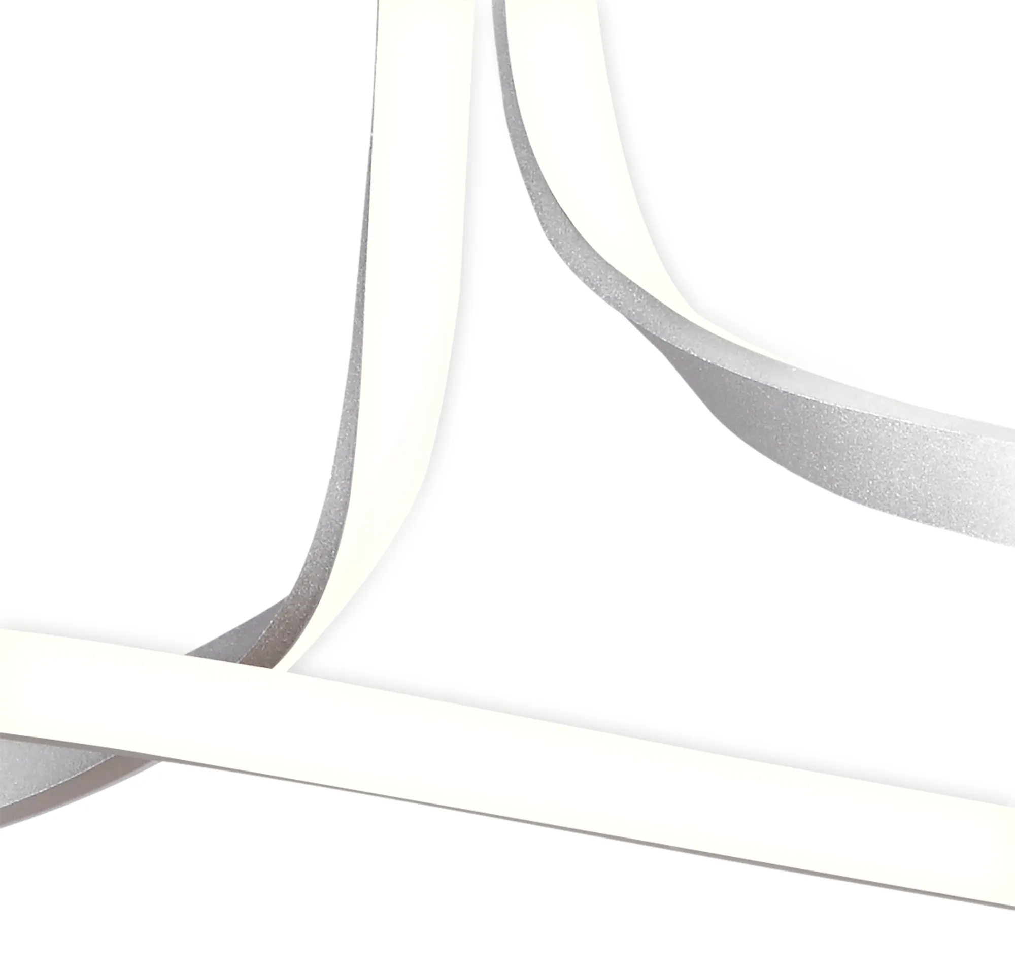 Nur Silver Rectangular Semi Flush DImmable 40W LED M4995  Mantra Nur Silver